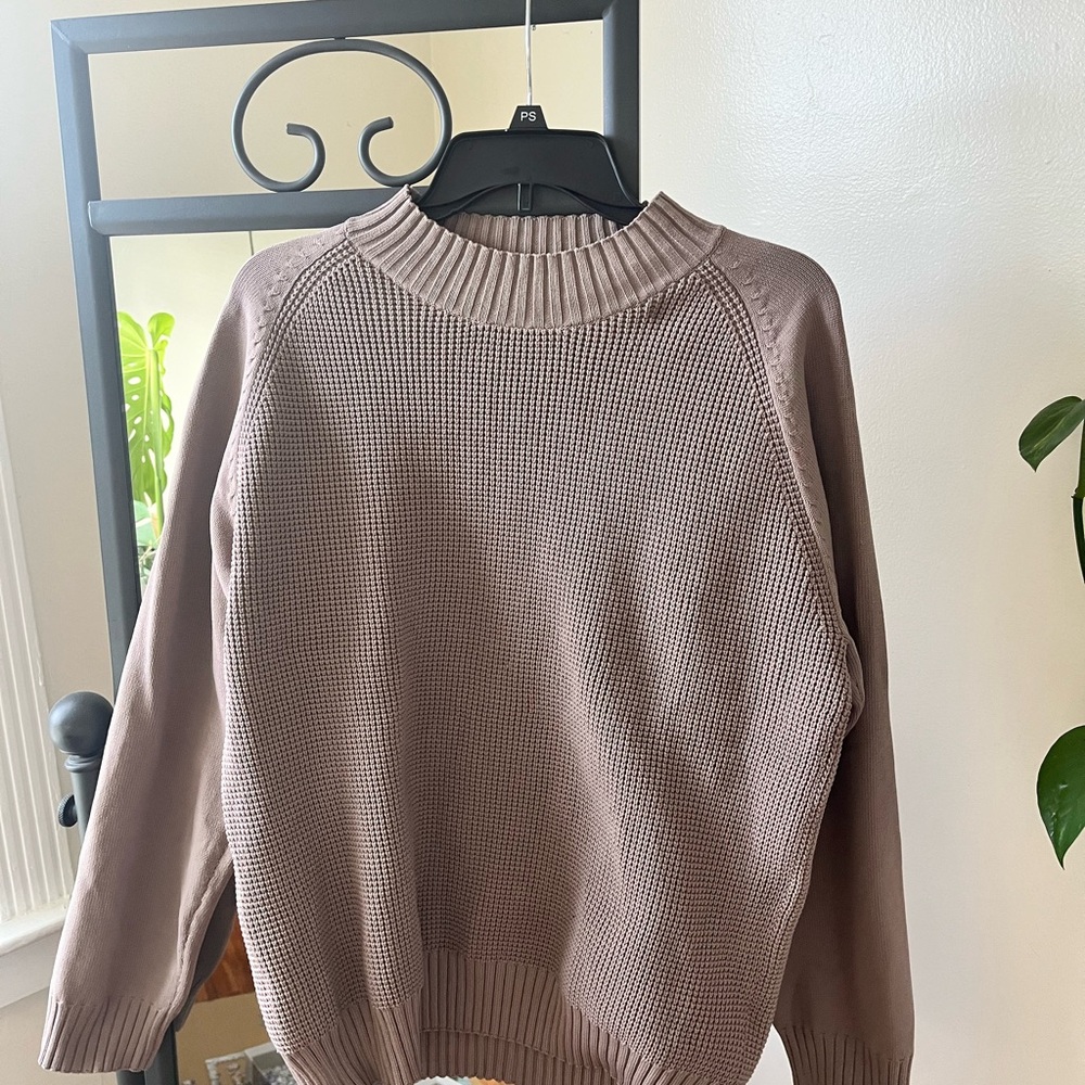 Muji Light Brown Cowl Neck Sweater